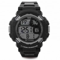 Q&Q M143J002Y Regular Digital Black Dial Men's Watch 