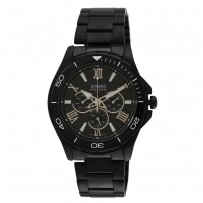 CASIO Men's Black Stainless Steel Dress Watch MTD-1075BK-1A1VDF