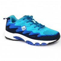 Sky Blue Fabric Sneakers Shoe For Men FFS714