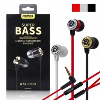 Original REMAX RM-690D Magnet Absorption Headset Black/Red/White
