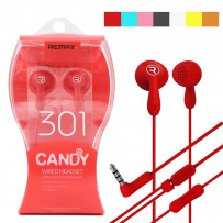 Original REMAX Candy Wired Earphone RM 301 Black/Blue/Pink/Red/White/Yellow
