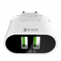 EMY Dual A202 Fast Charger With Data Cable for Android and iPhone