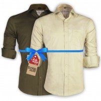 LAVELUX Premium Slim Solid Cotton Formal Shirts : Combo 43