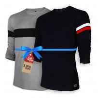 Signature Full Sleeve Solid Men's  T-Shirt  : Combo 102