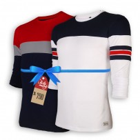 Signature Full Sleeve Solid Men's  T-Shirt  : Combo 105