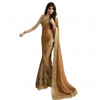 Nirvana Exclusive Goldenrod Stylish Designer Saree NV004