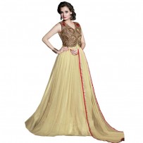 Exclusive Eid Special Dia Mirza Gown Collection Cream WF022