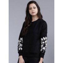 PinkCircle Exclusive Embroidered Sweatshirt - BLACK