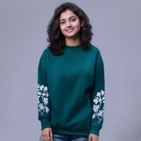 PinkCircle Exclusive Embroidered Sweatshirt - GREEN