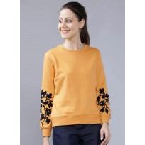 PinkCircle Exclusive Embroidered Sweatshirt - YELLOW