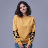 PinkCircle Exclusive Embroidered Sweatshirt - YELLOW