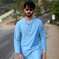 SIMPLE OUTFITS Remi Cotton Comfort Panjabi SCP2219 - Sky Blue