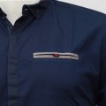Pure Cotton Casual Shirt RS02S Navy Blue