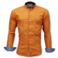 Mixed Cotton Casual Shirt  RS04S Burnt Orange
