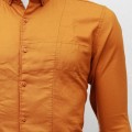 Mixed Cotton Casual Shirt  RS04S Burnt Orange