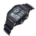 CASIO Quartz World Time Digital Watch AE 1200WH 1AVDF