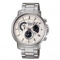 CASIO Men's Beside Silver-Tone Steel Bracelet Watch BEM 506D 7AVDF