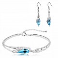 Angel Teardrop Crystal Jewellery Set For Women
