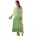 Exclusive Eid Special Lime Green Abaya Style Anarkali Suits WF006