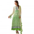 Exclusive Eid Special Lime Green Abaya Style Anarkali Suits WF006