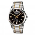 Casio Enticer Men's Black Dial Stainless Steel Band Watch MTP 1381G 1AVDF