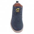 Navy Blue Leather Casual Boot FFS415