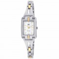 Q&Q Gt77-401Y Women's Silver & Gold Stainless Steel Wrist Watch 