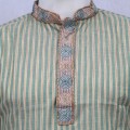 Exclusive Stripe Embroidery Eid Panjabi SB14E Green