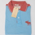 Abercrombie & Fitch Polo Shirt MH29P Aqua & Red