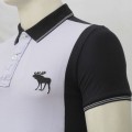 Abercrombie & Fitch Polo Shirt MH32P Dove & Black 
