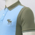 Abercrombie & Fitch Polo Shirt MH35P Sky Blue & Black