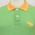 Abercrombie & Fitch Polo Shirt MH30P Sea Green & Orange