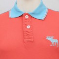 Abercrombie & Fitch Polo Shirt MH31P Coral & Sky Blue