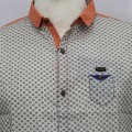 Stylish Printed Cotton Casual Shirt MH24S Copper
