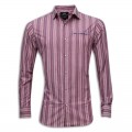 Stripe Printed Cotton Casual Shirt MH26S Rosewood