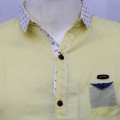 Stylish Printed Cotton Casual Shirt MH28S Lemon Chiffon 