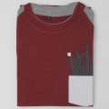 Stylish Round Neck T - Shirt SB06 Maroon 