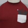 Stylish Round Neck T - Shirt SB06 Maroon 