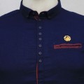 Exclusive Eid Printed Cotton Casual Shirt Collection RS24S Navy Blue
