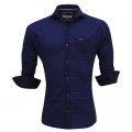 Exclusive Eid Printed Cotton Casual Shirt RO01S Deep Blue