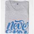 Never Stop Exploring Round Neck T-shirt MG07 Silver