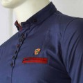 Exclusive Cotton Casual Shirt Collection EX13E Navy Blue