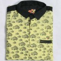 Exclusive Printed Cotton Casual Shirt Collection EX15E Yellow