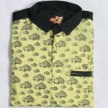 Exclusive Printed Cotton Casual Shirt Collection EX15E Yellow