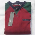 Stylish Slim Round Neck Sweater MH05 Red With Green 