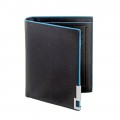 Weichen Black Blue Men’s Leather Wallet 1991