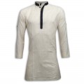 Exclusive Stripe Eid Panjabi SB10E Off White