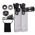 4 in 1 Metal Ring 10x Mobile Zoom Telephoto Lens