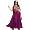Mesmeric Purple Color Anarkali Suit WF043