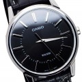 Casio Men's Black Dial Leather Band Watch MTP 1303L 1AVDF